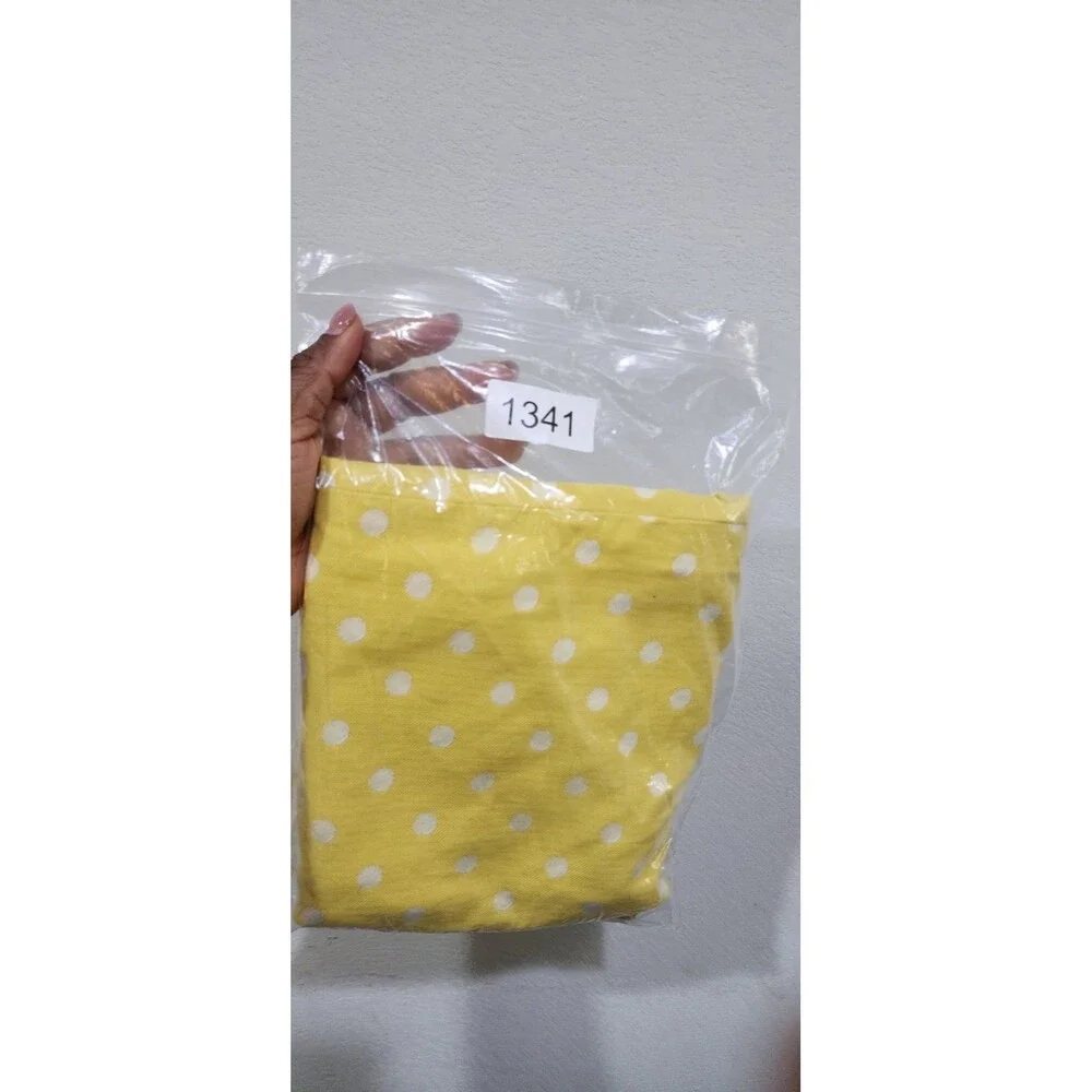 ANN TAYLOR polka dot yellow cotton blend skirt Sz 6